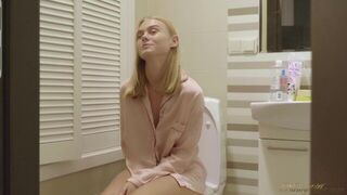 my stepsister caresses her ass in the shower - porn video